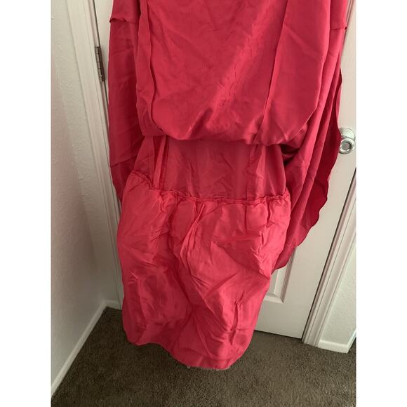 Vintage City Triangles Long Pink Sparkly Spaghetti Strap Dress Size 13 A-Line - Picture 9 of 10